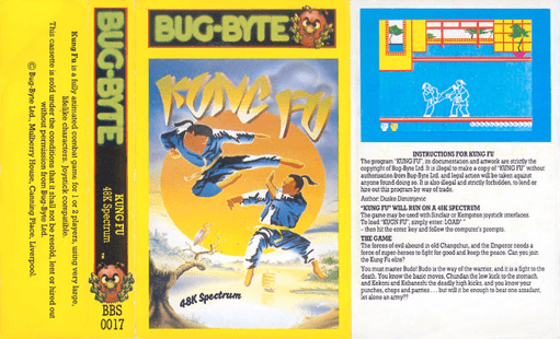 Kung Fu box art for ZX Spectrum